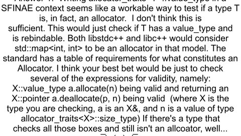 what is the correct way to test if a type is an allocator