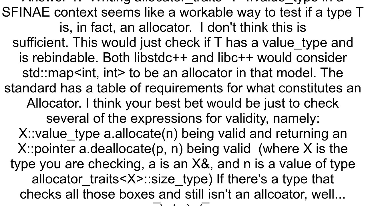 what is the correct way to test if a type is an allocator