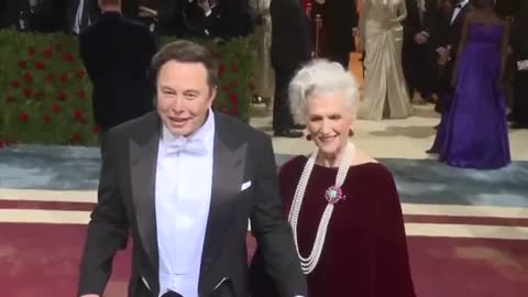 Watch Elon Musk Walk the Red Carpet With His Mom