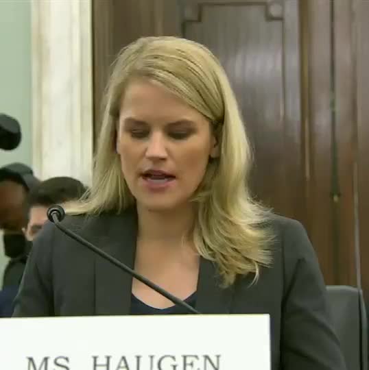 Frances Haugen: "I saw Facebook repeatedly encounter conflicts between its own profits"