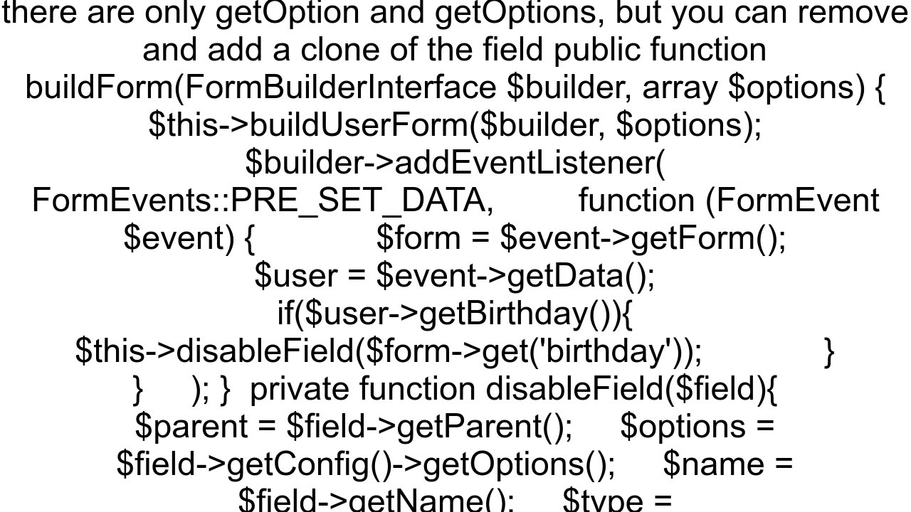 Symfony2 form enabledisable field from listener