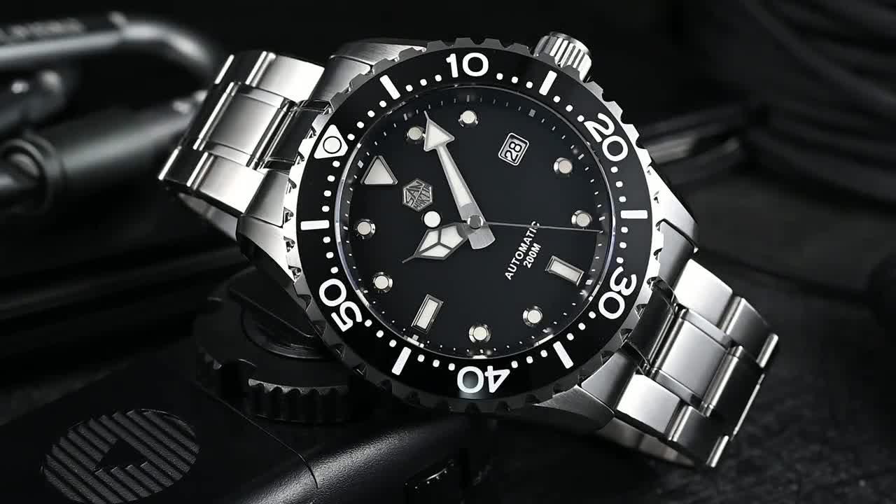 San Martin Diver Watch 44mm Classic Luxury Men Watch High Quality Automatic Mechanical Watches Sapph