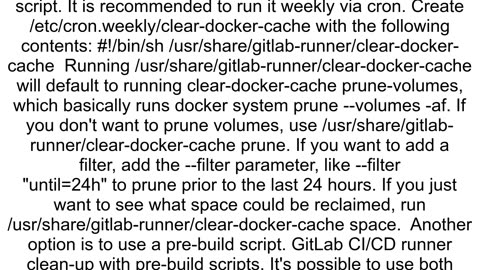 Docker volume cleanup of gitlabrunner