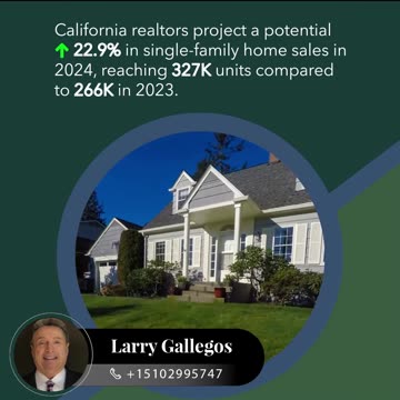 Home Sales Will Fall, Prices Will Rise in California