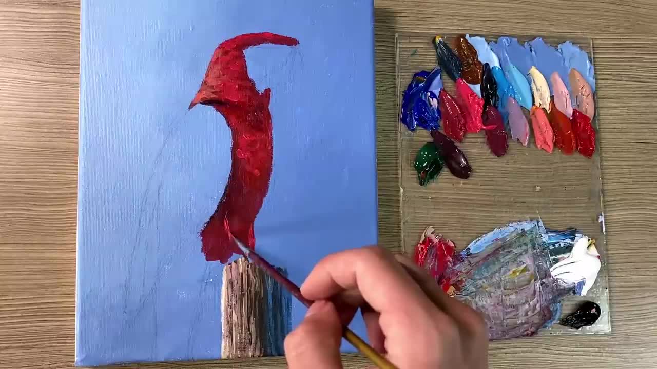 Acrylic Painting Parrot Bird_p14