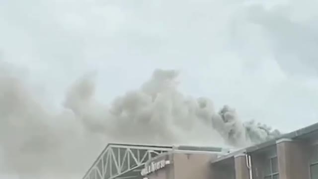 Smoke seen rising from Pacific Mall in Toronto.