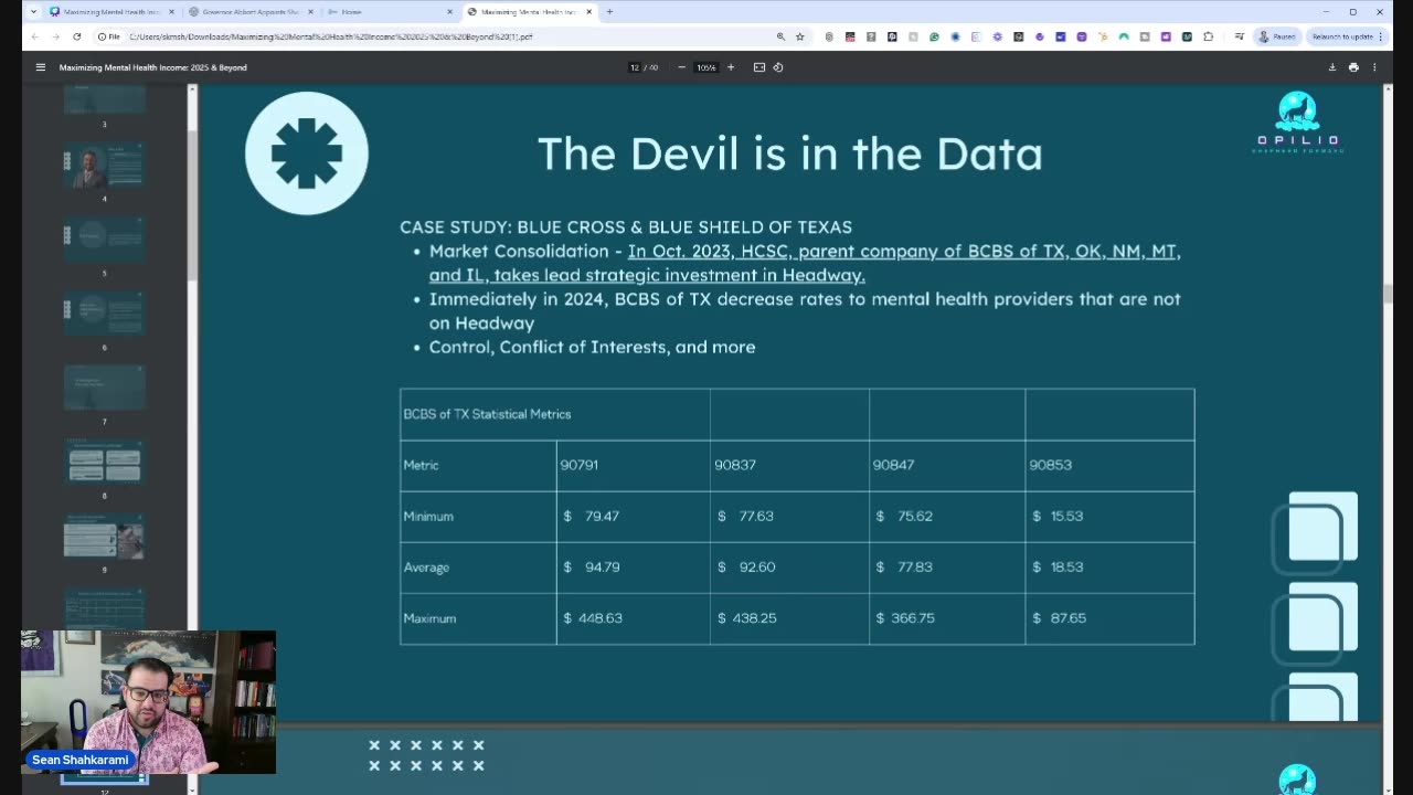 Maximizing Mental Health Income-Sean Shahkarami (1 CEU)