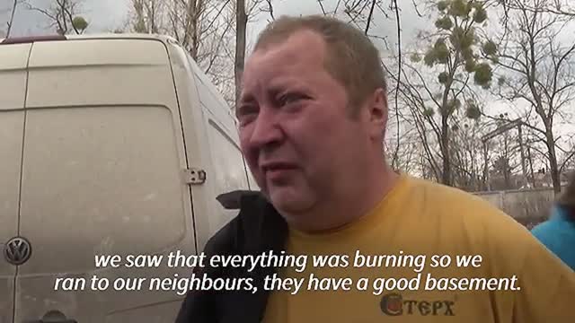 A life up in smoke: Russian shelling turns home to ash outside Kiev city