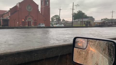 Drainage Canal Close to Overflowing