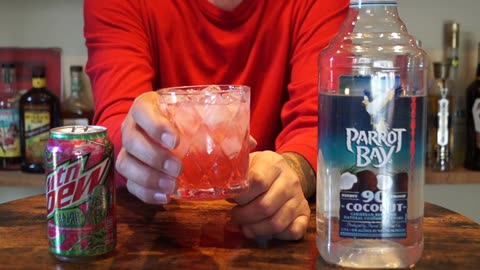 Parrot Bay 90 proof Coconut Rum & Mtn Dew Major Melon