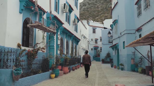 The most beautiful city in the world, blue and quiet houses