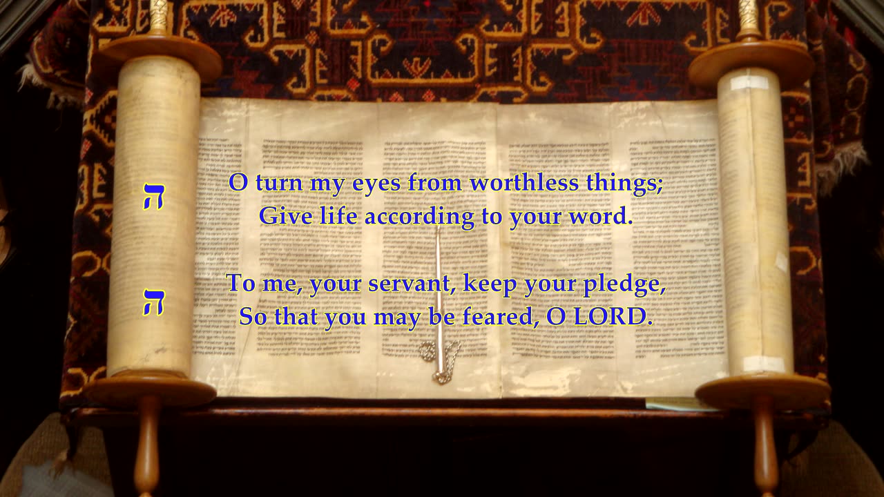 Psalm 119 part 5 v33-40 "Teach me to follow your decrees" Tune: Truro. Sing Psalms. 5th: he