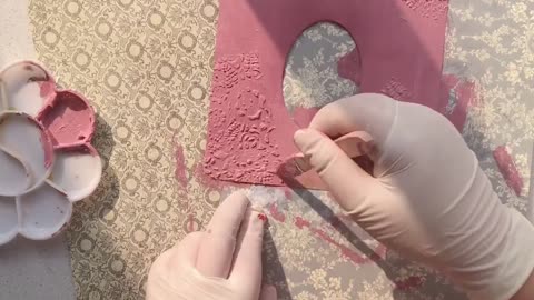 The whole process of making metal relief handicraft