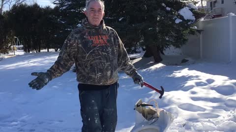 Watch my friend Bill smash an old toilet. Celebrating recovery and a new place to live !