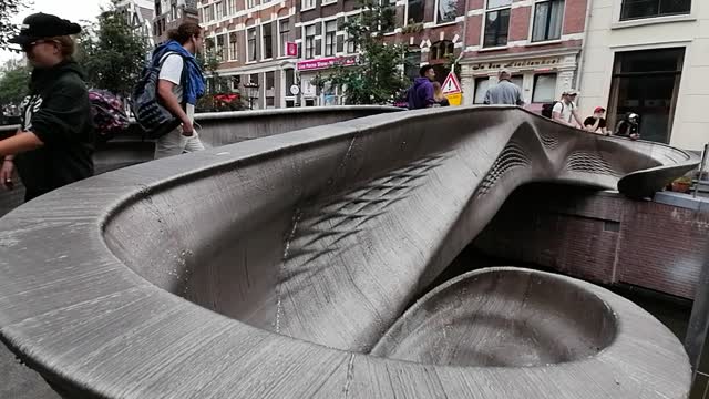 World's first 3D-printed bridge - Red light district Amsterdam