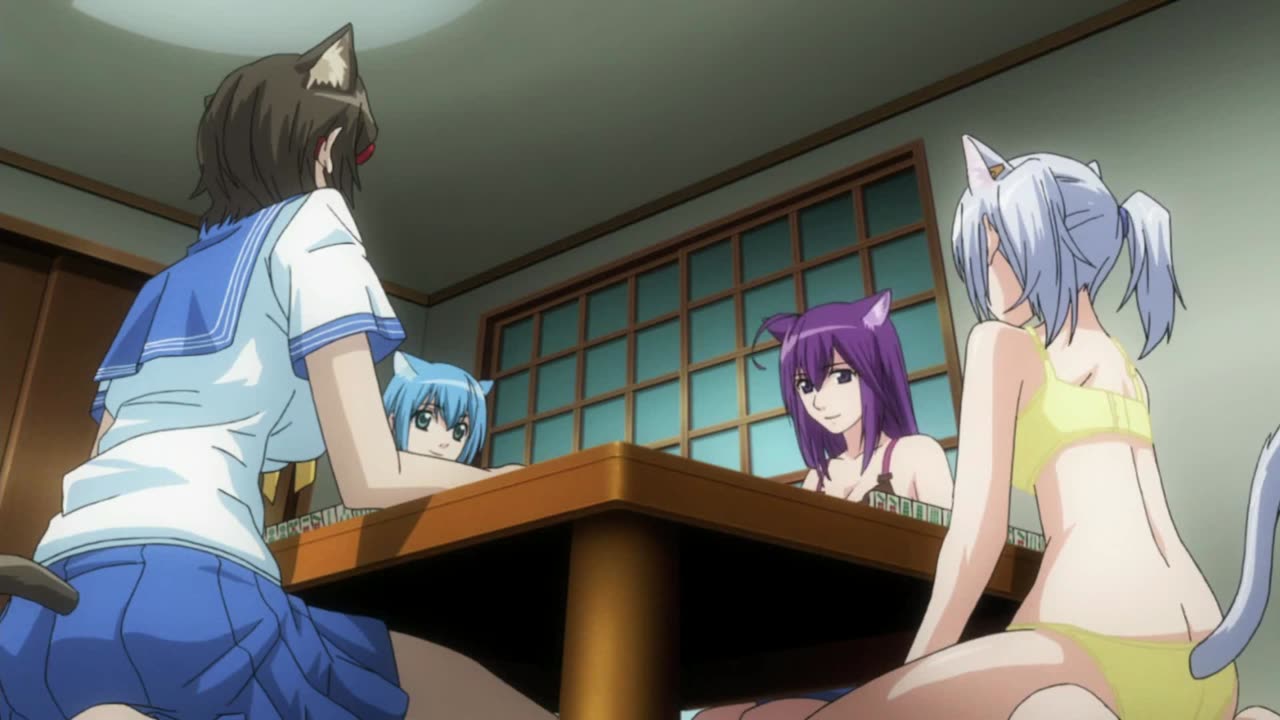 Cat Planet Cuties OVA - Catians playing mahjong