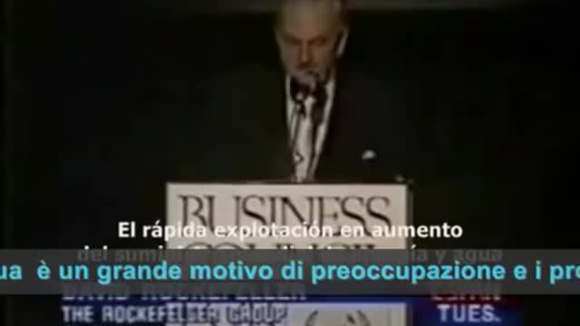 Riduzione della Popolazione Mondiale - Discorso all'ONU di David Rockefeller