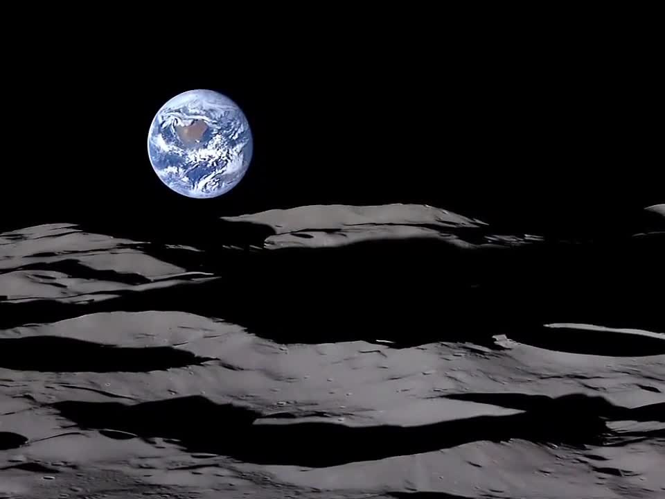 The view of Earth from the moon