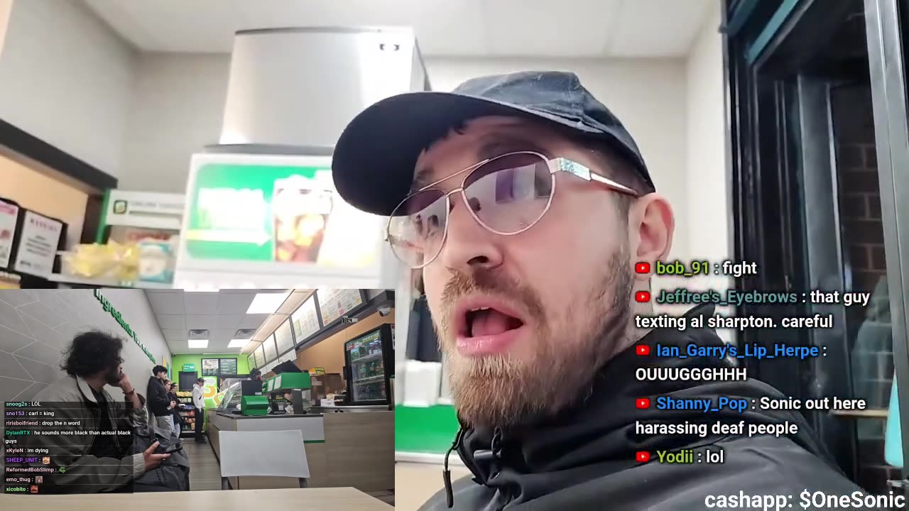 Insane Jewish Man FREAKOUT in Subway Restaurant