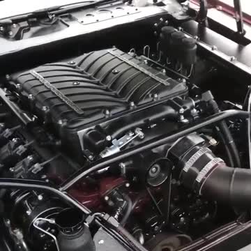 Presentation of old car and engine