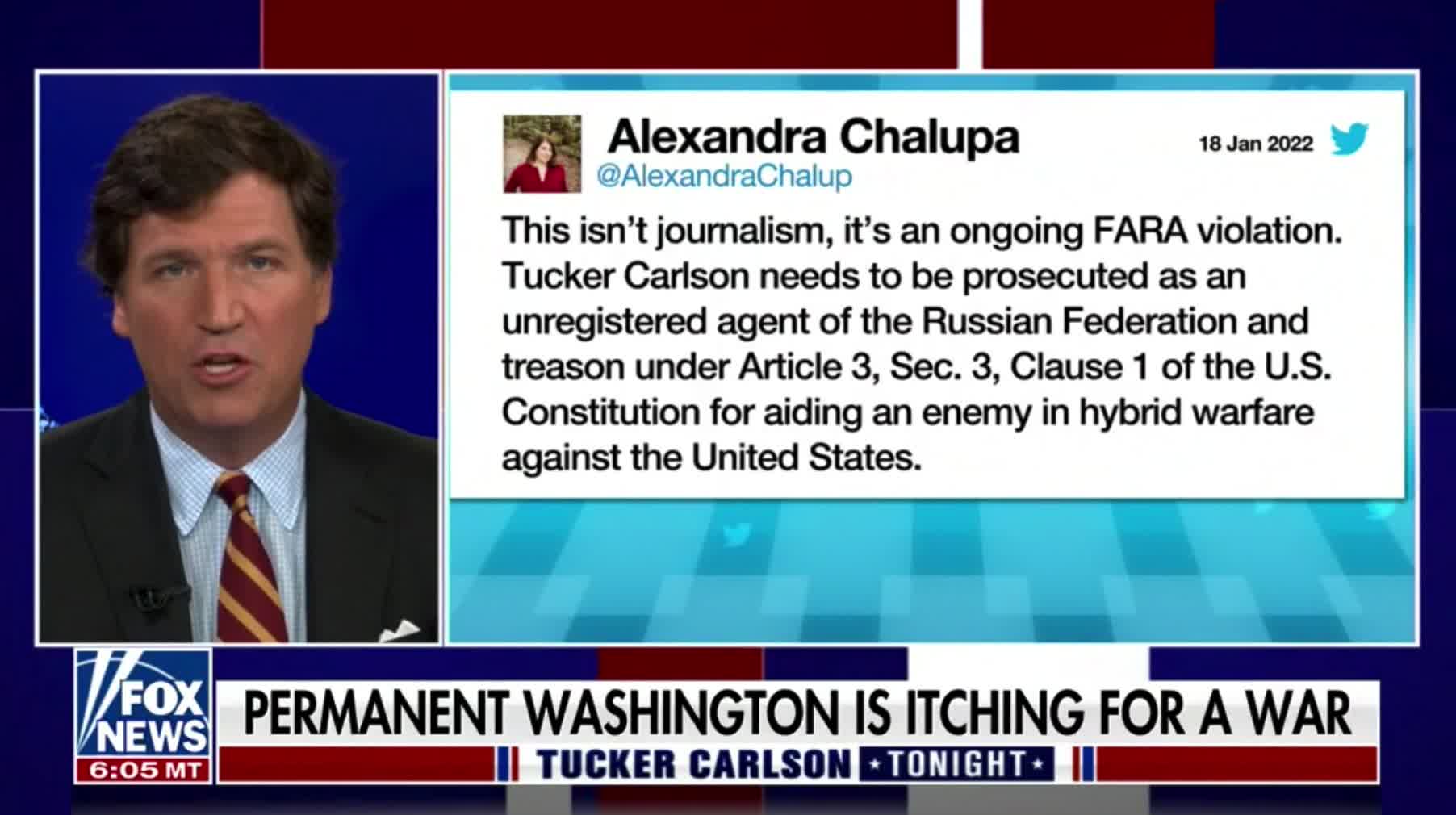 Tucker Carlson takes a look at the left's reaction to his coverage of the Russia-Ukraine conflict