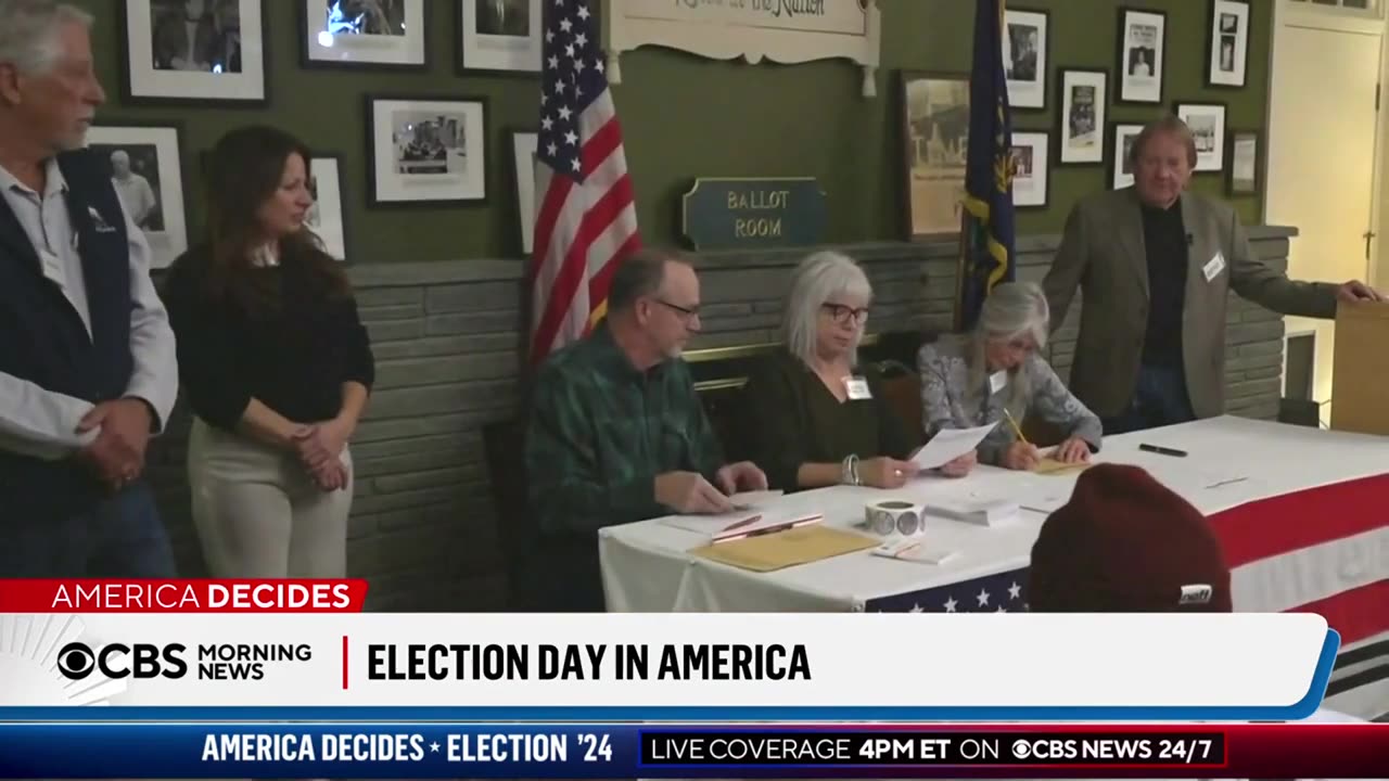 Midnight vote in Dixville Notch, New Hampshire, split 3-3 between Harris and Trump