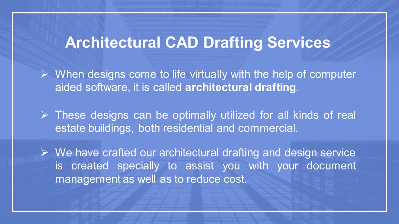 Architectural CAD Drafting Services