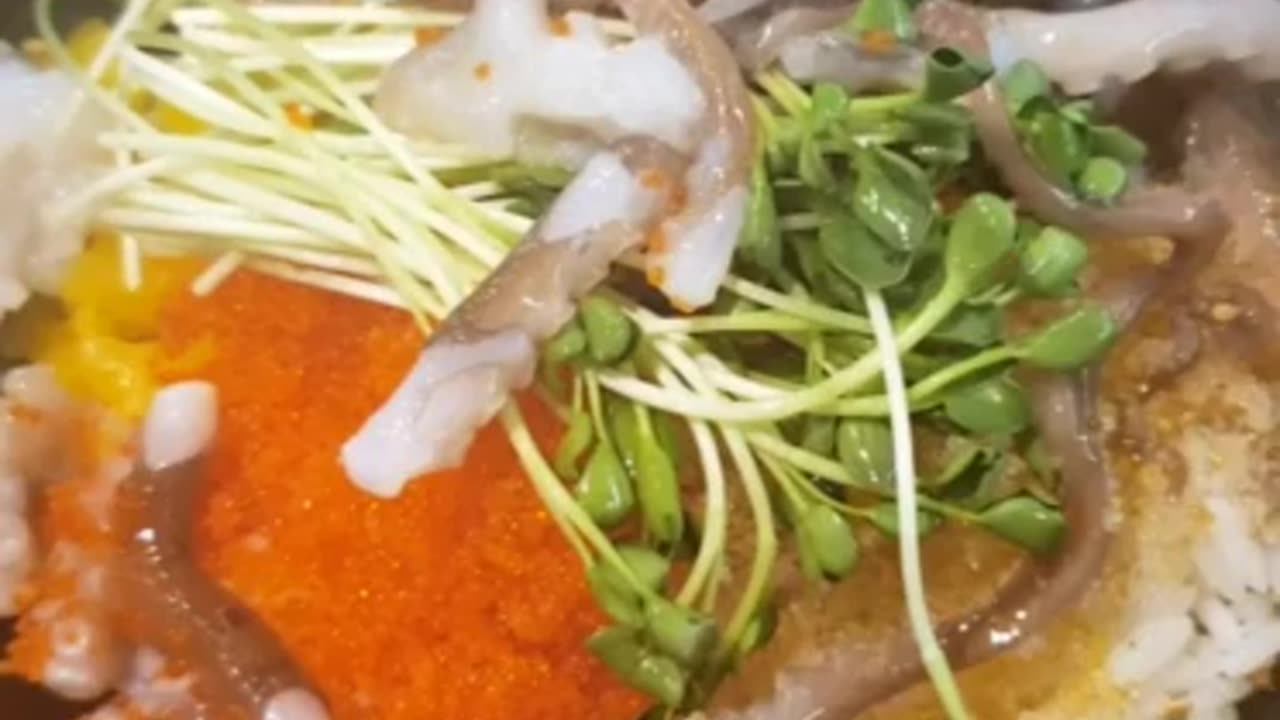 Very rare food in South Korea called "Sannakji".