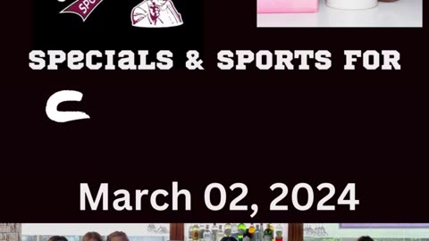 T-Backs Sports Bar and Grill Sports Schedule and Pizza special for Saturday March 02, 2024