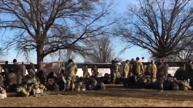 Thousands of military personnel all over Washington D.C.