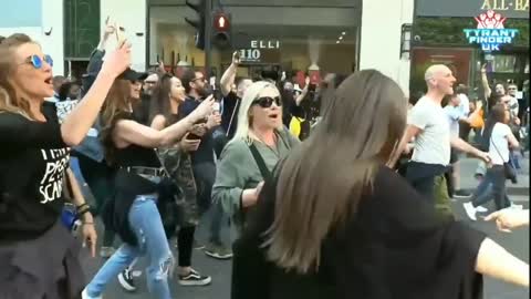 UK Vax Quarantine Street Protest