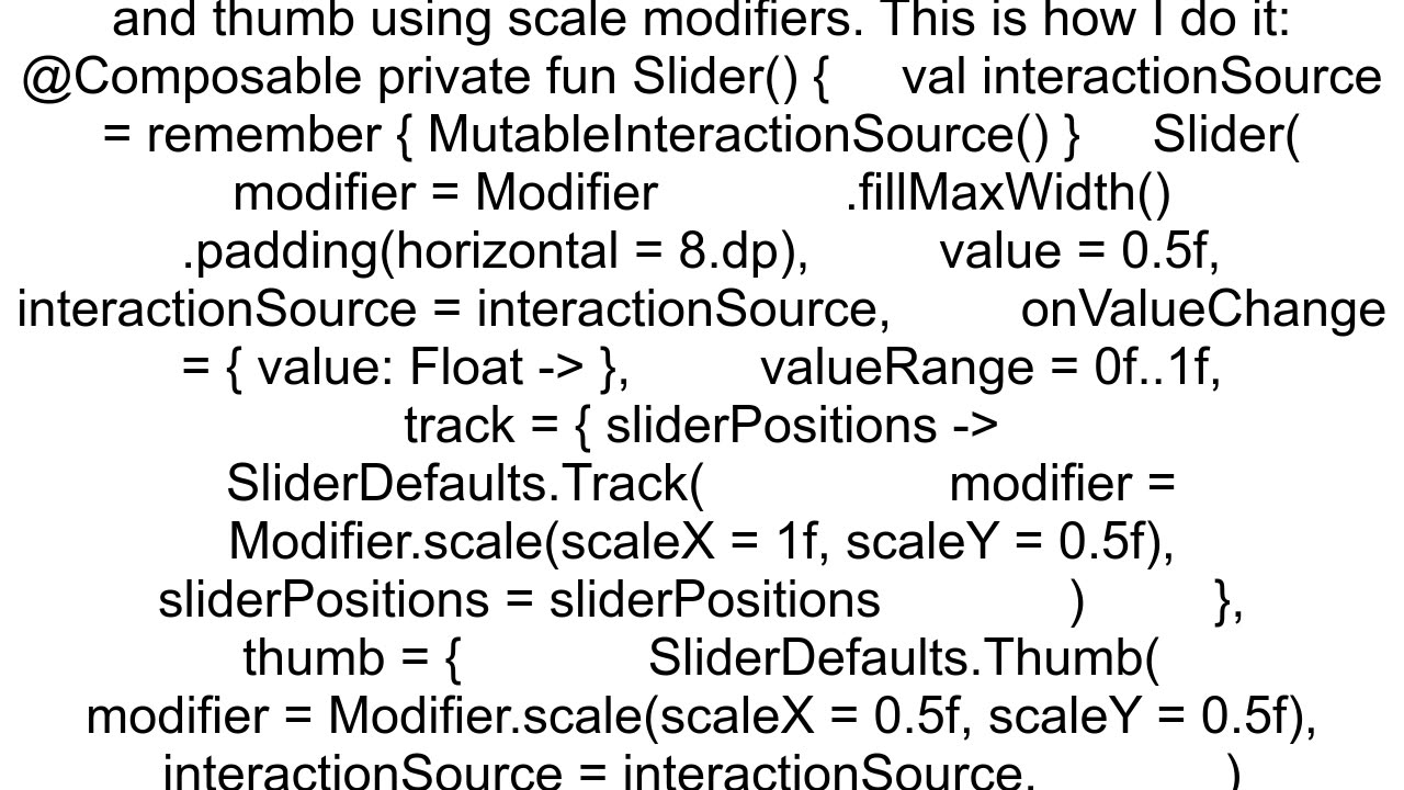 How to increase the track height of a slider in material design 3