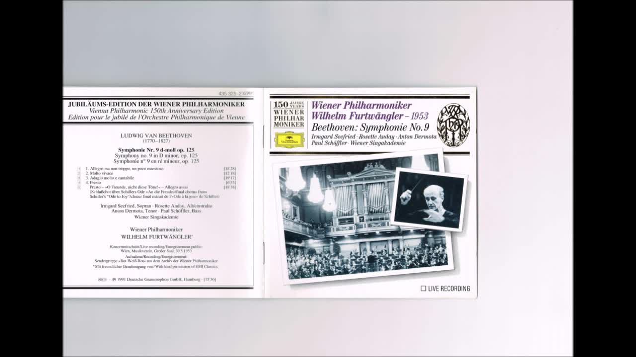Beethoven - Symphony No.9 “Choral” Furtwangler Wiener
