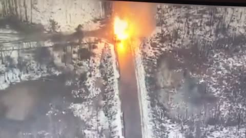 Ukrainian army shot down a Russian tank , Ukraine 9march