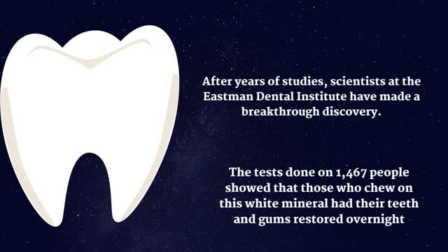 Scientists: Eat This White Mineral To Regrow Your Teeth And Gums Overnight👩‍🔬