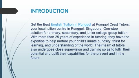 Best English Tuition in Punggol