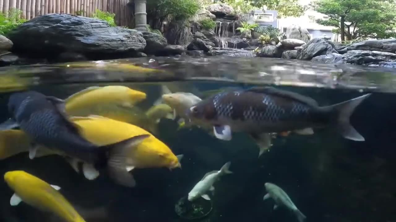 Amazing Koi fish pond