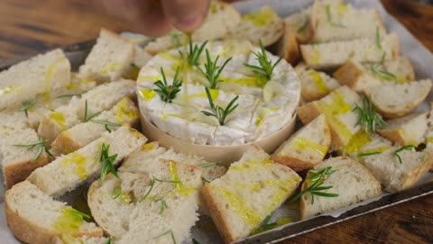 Baked camembert cheese