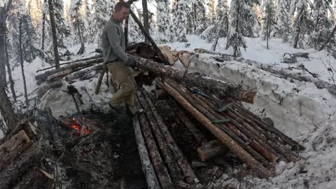 3 Days in Arctic with Bushcraft Hot Tent & No Sleeping Bag