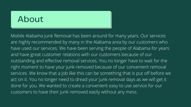 Junk Removal Mobile Alabama