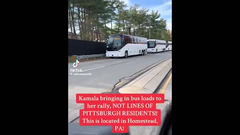 We have never ever seen Donald Trump use a fleet of buses to bring in people for any of his rallies