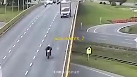 Cyclist Thrown From Overpass