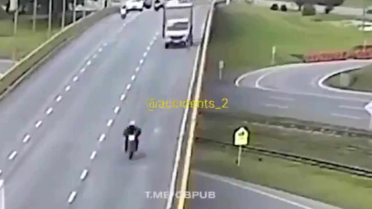 Cyclist Thrown From Overpass