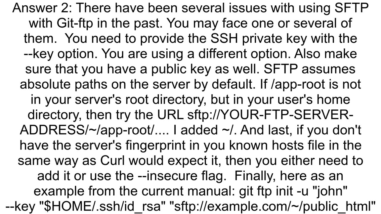 How do I use sftp on gitftp client