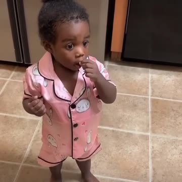 This toddler's bedtime routine is absolutely adorable