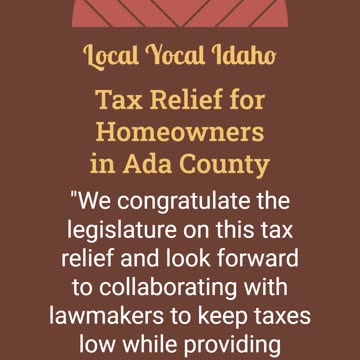 Tax Relief for Homeowners in Ada County