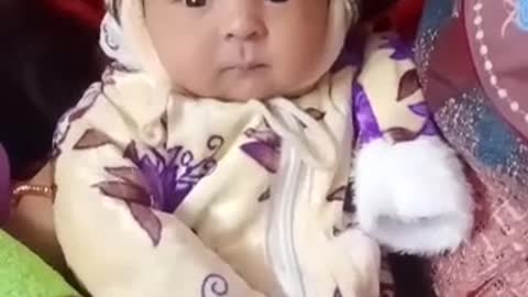 Cute Baby try not to smile Challenge #41 #shorts