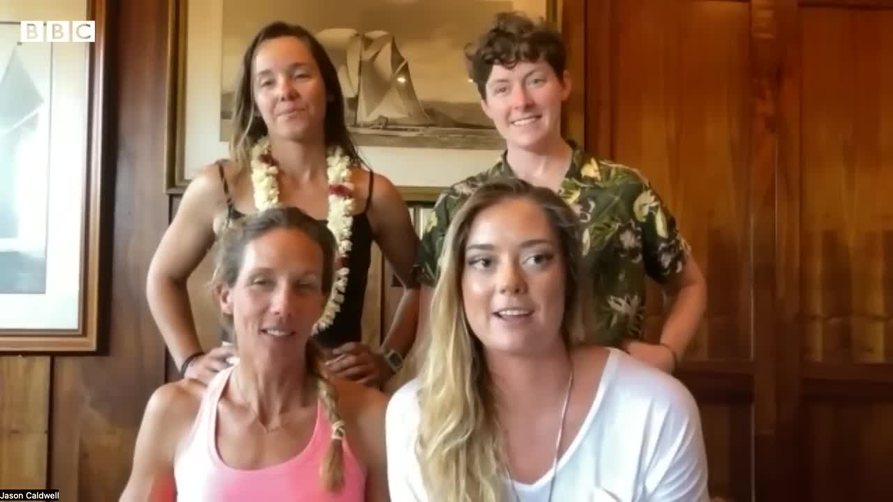 All women team breaks world record rowing record from California to Hawaii