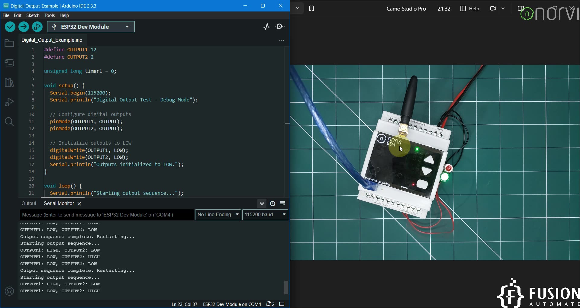 How to Control Digital Output using NORVI ESP32 Based Industrial Controller | Open Collector DO |