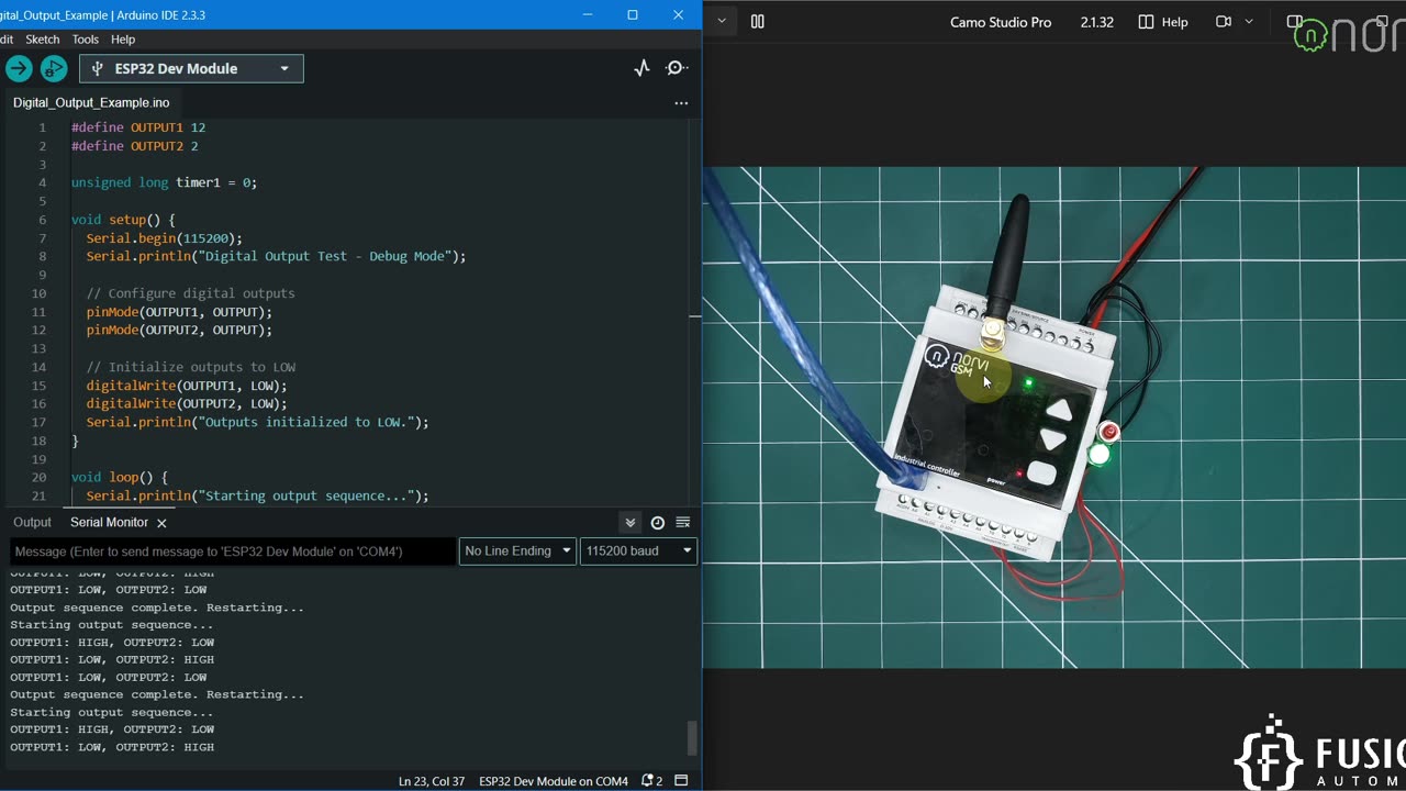 How to Control Digital Output using NORVI ESP32 Based Industrial Controller | Open Collector DO |